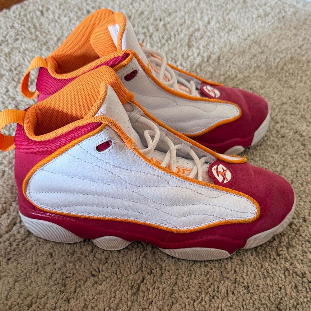 Jordan - White, Orange & Red Sneakers
